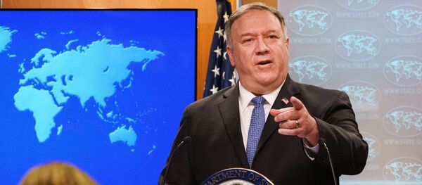 U.S. Secretary of State Mike Pompeo gives a briefing to the media U.S. Secretary of State Mike Pompeo gives a briefing to the media - Sputnik International