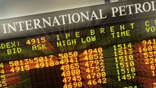 The board at the International Petroleum Exchange - Sputnik International