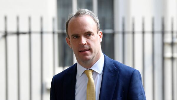 Britain's Secretary of State for Foreign affairs Dominic Raab leaves Downing Street in London, following the outbreak of the coronavirus disease (COVID-19), London, Britain May 11, 2020 - Sputnik International