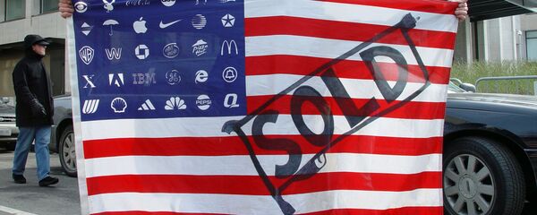 American corporate flag American corporate flag - Sputnik International