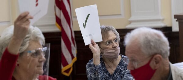 Officials sort ballots during an audit at the Floyd County administration building in Rome, Georgia, on Friday morning, 13 November 2020. Election officials in Georgia’s 159 counties are undertaking a hand tally of the presidential vote that stems from an audit required by state law. Officials sort ballots during an audit at the Floyd County administration building in Rome, Georgia, on Friday morning, 13 November 2020. Election officials in Georgia’s 159 counties are undertaking a hand tally of the presidential vote that stems from an audit required by state law. - Sputnik International
