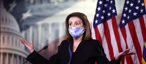 U.S. Speaker of the House of Representatives Nancy Pelosi (D-CA) responds to questions as she speaks to reporters about the coronavirus disease (COVID-19) pandemic and the 2020 U.S. presidential election results during her weekly news conference at the U.S. Capitol in Washington, U.S., November 13, 2020. U.S. Speaker of the House of Representatives Nancy Pelosi (D-CA) responds to questions as she speaks to reporters about the coronavirus disease (COVID-19) pandemic and the 2020 U.S. presidential election results during her weekly news conference at the U.S. Capitol in Washington, U.S., November 13, 2020. - Sputnik International