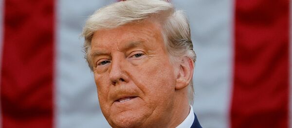 U.S. President Donald Trump delivers an update on the so-called Operation Warp Speed program, the joint Defense Department and HHS initiative that has struck deals with several drugmakers in an effort to help speed up the search for effective treatments for the ongoing coronavirus disease (COVID-19) pandemic, in an address from the Rose Garden at the White House in Washington, U.S., November 13, 2020. REUTERS/Carlos Barria U.S. President Donald Trump delivers an update on the so-called Operation Warp Speed program, the joint Defense Department and HHS initiative that has struck deals with several drugmakers in an effort to help speed up the search for effective treatments for the ongoing coronavirus disease (COVID-19) pandemic, in an address from the Rose Garden at the White House in Washington, U.S., November 13, 2020. REUTERS/Carlos Barria - Sputnik International