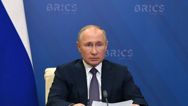 Russian President Vladimir Putin at the BRICS summit - Sputnik International