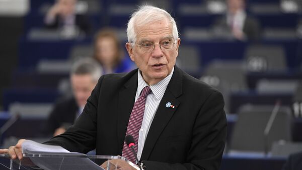 European Union High Representative for Foreign Affairs and Security Policy Josep Borell speaks during a debate at the European Parliament on January 14, 2020 in Strasbourg, eastern France. - Sputnik International