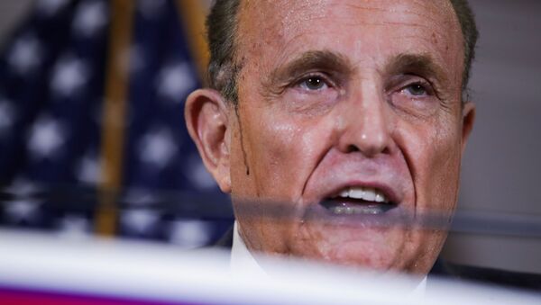 Former New York City Mayor Rudy Giuliani, personal attorney to U.S. President Donald Trump, speaks during a news conference about the 2020 U.S. presidential election results at Republican National Committee headquarters in Washington, U.S., November 19, 2020. REUTERS/Jonathan Ernst - Sputnik International