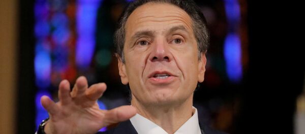 New York Governor Andrew Cuomo delivers remarks on the coronavirus disease (COVID-19) at the Riverside Church in Manhattan, New York City, U.S., November 15, 2020.  - Sputnik International