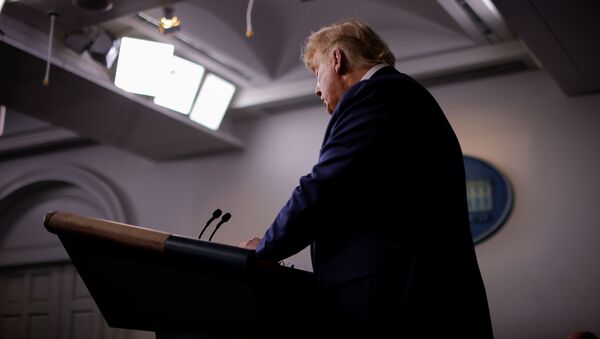 US President Donald Trump speaks about prescription drug prices during an appearance in the Brady Press Briefing Room at the White House in Washington, 20 November 2020. - Sputnik International