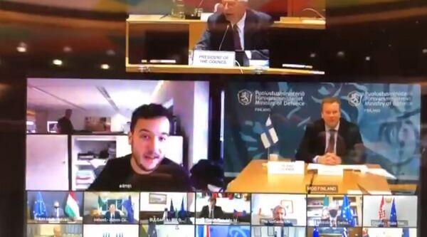  Screenshot of the EU defence ministers' meeting's hack - Sputnik International