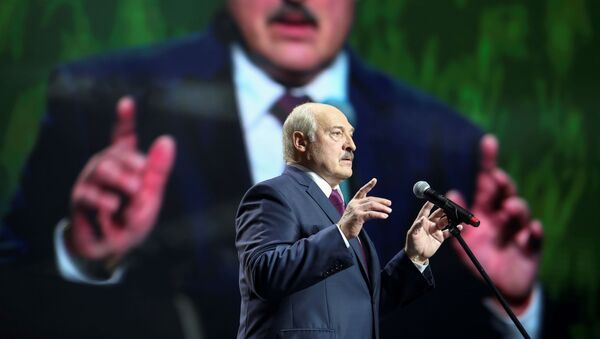 Belarusian President Alexander Lukashenko speaks at the forum of Union of Women in Minsk, Belarus September 17, 2020.   - Sputnik International