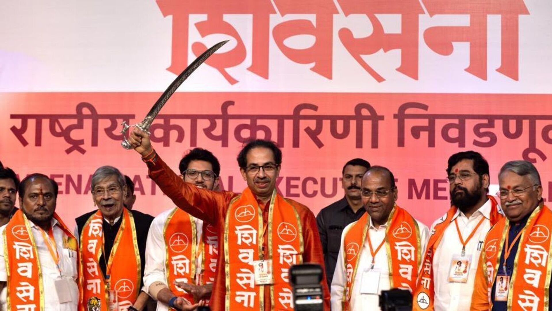 Uddhav Thackeray at the Shiv Sena’s national executive in Mumbai in 2019 when the party said it would go it alone in the Lok Sabha and Maharashtra assembly elections. - Sputnik International, 1920, 23.03.2021