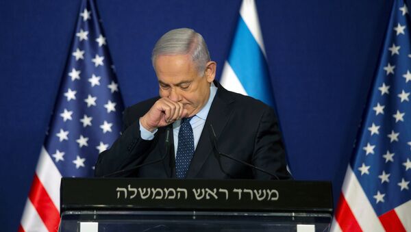 Israeli Prime Minister Benjamin Netanyahu pauses during a joint statement with U.S. Secretary of State Mike Pompeo in Jerusalem, November 19, 2020. Maya Alleruzzo/Pool via REUTERS - Sputnik International