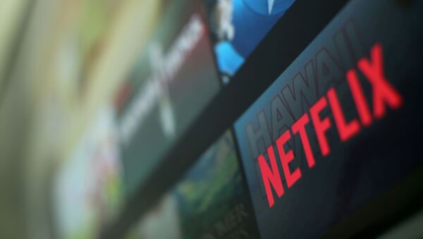 The Netflix logo is pictured on a television in this illustration photograph taken in Encinitas, California, U.S., January 18, 2017 - Sputnik International