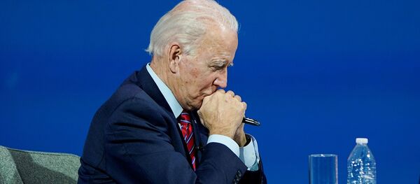 US President-elect Joe Biden listens as he holds a videoconference meeting with members of the US Conference of Mayors at his transition headquarters in Wilmington, Delaware, on 23 November 2020. REUTERS/Joshua Roberts US President-elect Joe Biden listens as he holds a videoconference meeting with members of the US Conference of Mayors at his transition headquarters in Wilmington, Delaware, on 23 November 2020. REUTERS/Joshua Roberts - Sputnik International