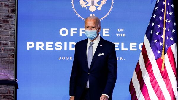 U.S. President-elect Joe Biden arrives to announce his national security nominees and appointees at his transition headquarters in Wilmington, Delaware, U.S., November 24, 2020. - Sputnik International