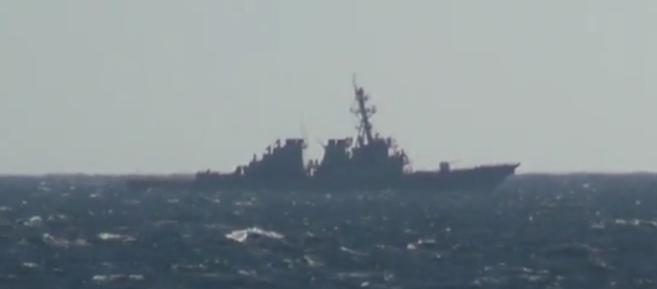 The US Navy destroyer USS John C. McCain, filmed from the deck of the Russian frigate Admiral Vinogradov as the McCain performed a freedom of navigation operation in Russia's Peter the Great Gulf on November 24, 2020 The US Navy destroyer USS John C. McCain, filmed from the deck of the Russian frigate Admiral Vinogradov as the McCain performed a freedom of navigation operation in Russia's Peter the Great Gulf on November 24, 2020 - Sputnik International