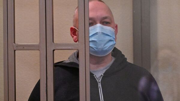 The suspected head of the Russian cell of Aum Shinrikyo (a terrorist group, banned in Russia) Mikhail Ustyantsev attends his sentencing hearing at a military court in Rostov-on-Don, Russia - Sputnik International