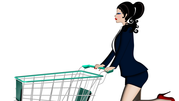 Woman pushing a shopping cart  - Sputnik International