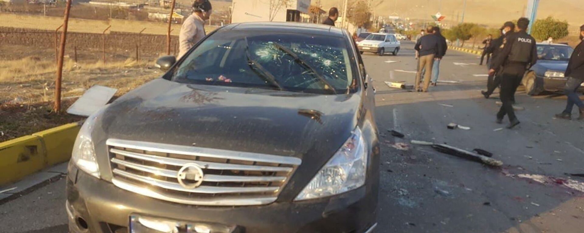 A view shows the scene of the attack that killed Prominent Iranian scientist Mohsen Fakhrizadeh, outside Tehran, Iran, November 27, 2020. - Sputnik International, 1920, 14.12.2020