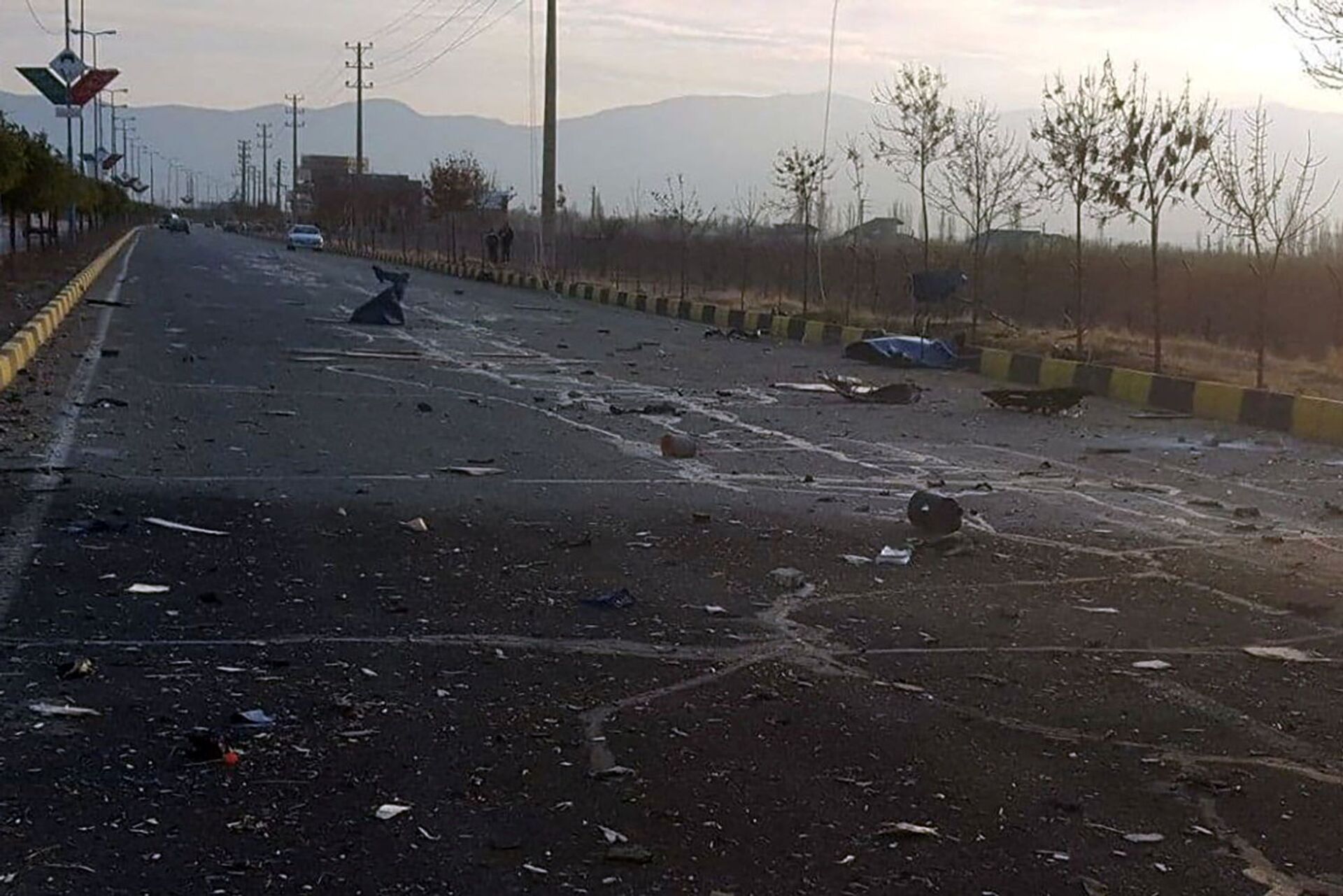 A view shows the site of the attack that killed Prominent Iranian scientist Mohsen Fakhrizadeh, outside Tehran, Iran, November 27, 2020.  - Sputnik International, 1920, 18.09.2021