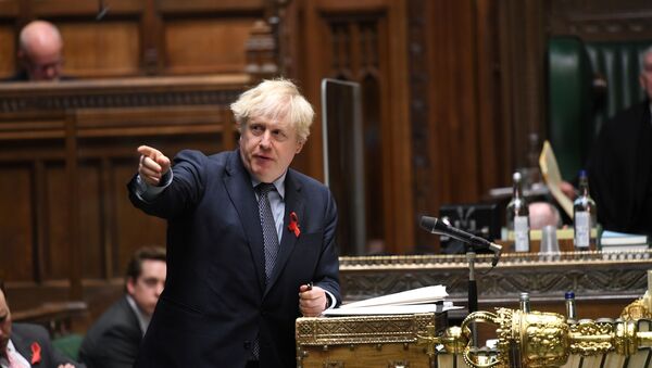Britain's Prime Minister Boris Johnson speaks during a session on COVID-19 situation update at the House of Commons in London, Britain December 1, 2020 - Sputnik International