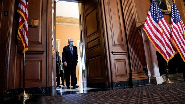 U.S. Senate Majority Leader Mitch McConnell (R-KY) arrives to face reporters as Senate Republican leaders hold a news conference on Capitol Hill in Washington, U.S., December 1, 2020 - Sputnik International