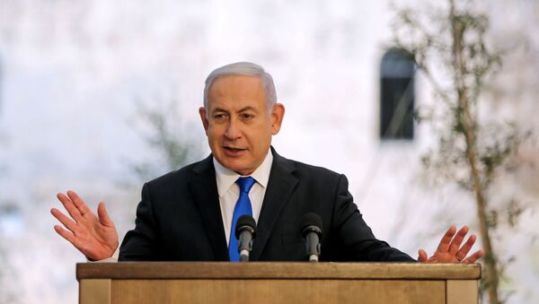 Israeli Prime Minister Benjamin Netanyahu speaks during the opening ceremony for Sha'ar Hagai national site in Israel November 29, 2020.  - Sputnik International
