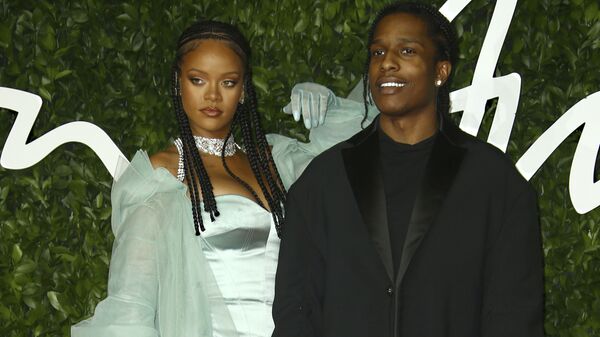 Singers Rihanna, left, and ASAP Rocky pose for photographers upon arrival at the British Fashion Awards in central London, Monday, Dec. 2, 2019 - Sputnik International
