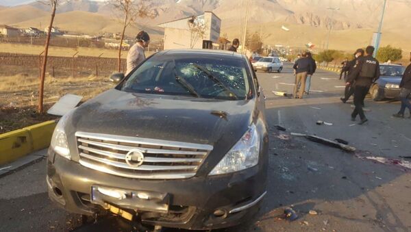 A view shows the scene of the attack that killed Prominent Iranian scientist Mohsen Fakhrizadeh, outside Tehran, Iran, November 27, 2020. WANA (West Asia News Agency)  - Sputnik International