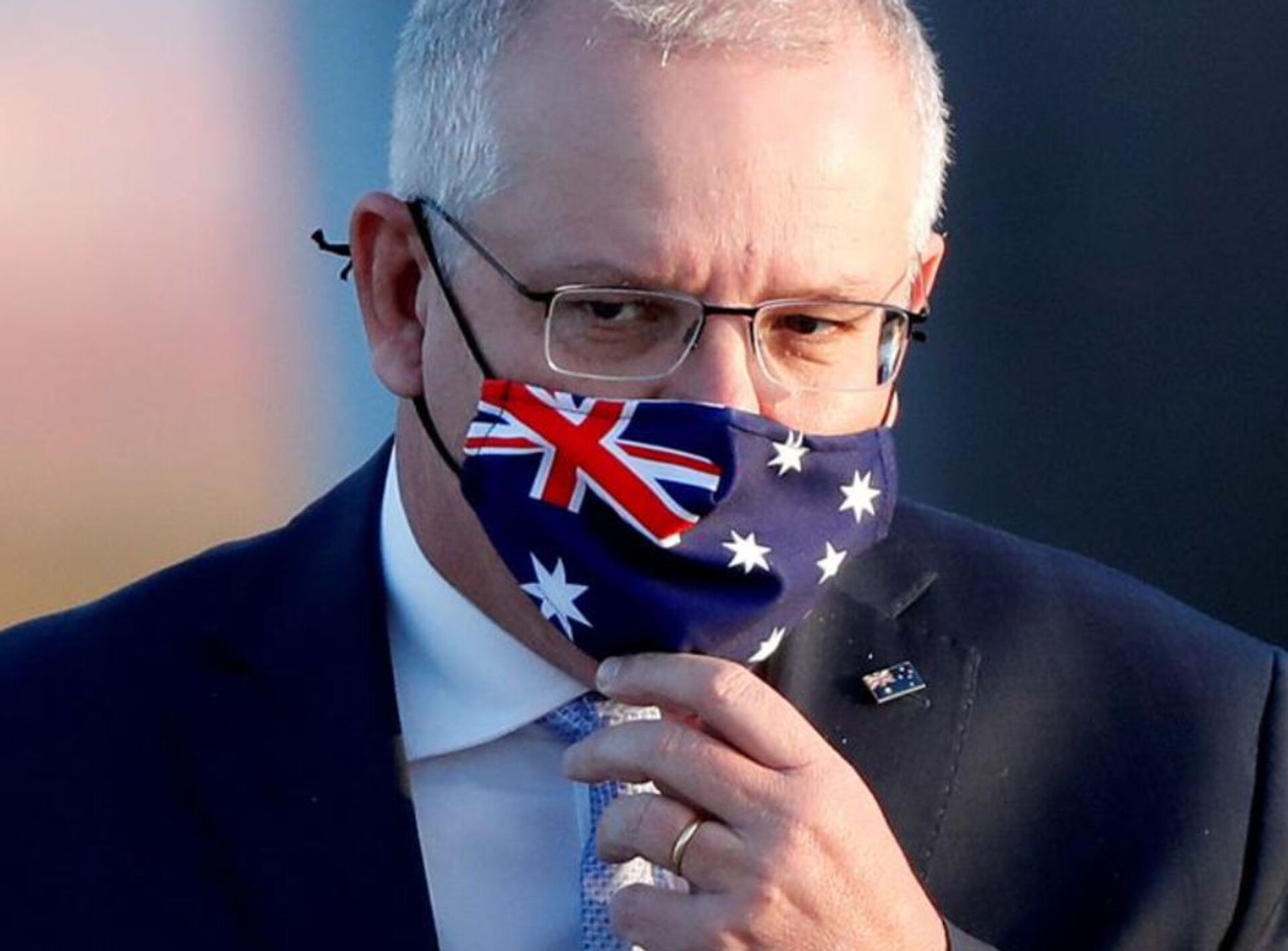 Australian Prime Minister Scott Morrison arrives at Haneda airport in Tokyo, Japan, November 17, 2020. - Sputnik International, 1920, 07.09.2021