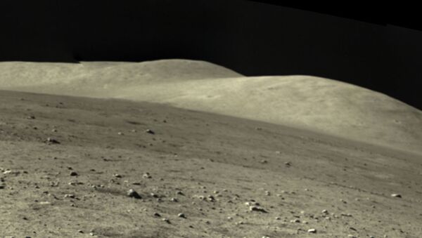 Detail from a panoramic shot of  Mons Rümker in Oceanus Procellarum, taken by the Chang'e-5 lunar lander - Sputnik International
