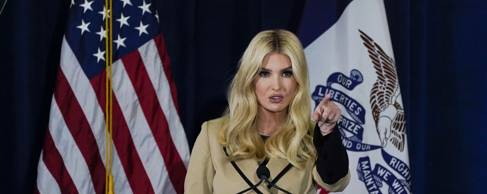 Ivanka Trump, daughter and adviser to President Donald Trump, speaks during a campaign event at the Iowa State Fairgrounds, Monday, Nov. 2, 2020, in Des Moines, Iowa. - Sputnik International, 1920, 01.04.2023