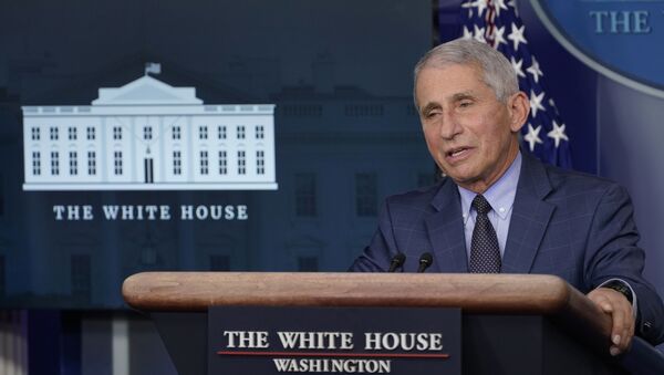 Dr. Anthony Fauci, director of the National Institute of Allergy and Infectious Diseases, speaks during a briefing with the coronavirus task force at the White House in Washington, Thursday, Nov. 19, 2020 - Sputnik International
