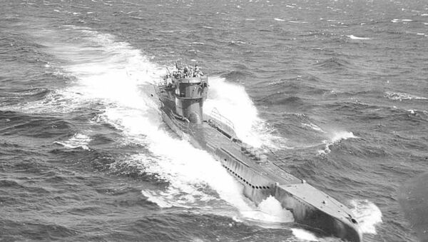 A German submarine U-278 in Atlantic waters.  - Sputnik International