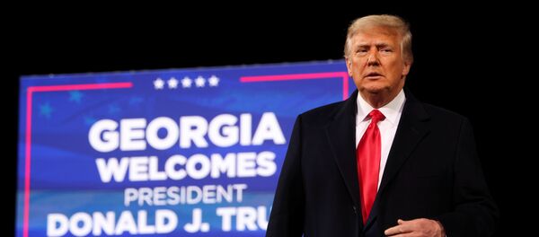 U.S. President Donald Trump attends a campaign rally for Republican U.S. senators David Perdue and Kelly Loeffler, ahead of their January runoff elections to determine control of the U.S. Senate, in Valdosta, Georgia, U.S., December 5, 2020. U.S. President Donald Trump attends a campaign rally for Republican U.S. senators David Perdue and Kelly Loeffler, ahead of their January runoff elections to determine control of the U.S. Senate, in Valdosta, Georgia, U.S., December 5, 2020. - Sputnik International