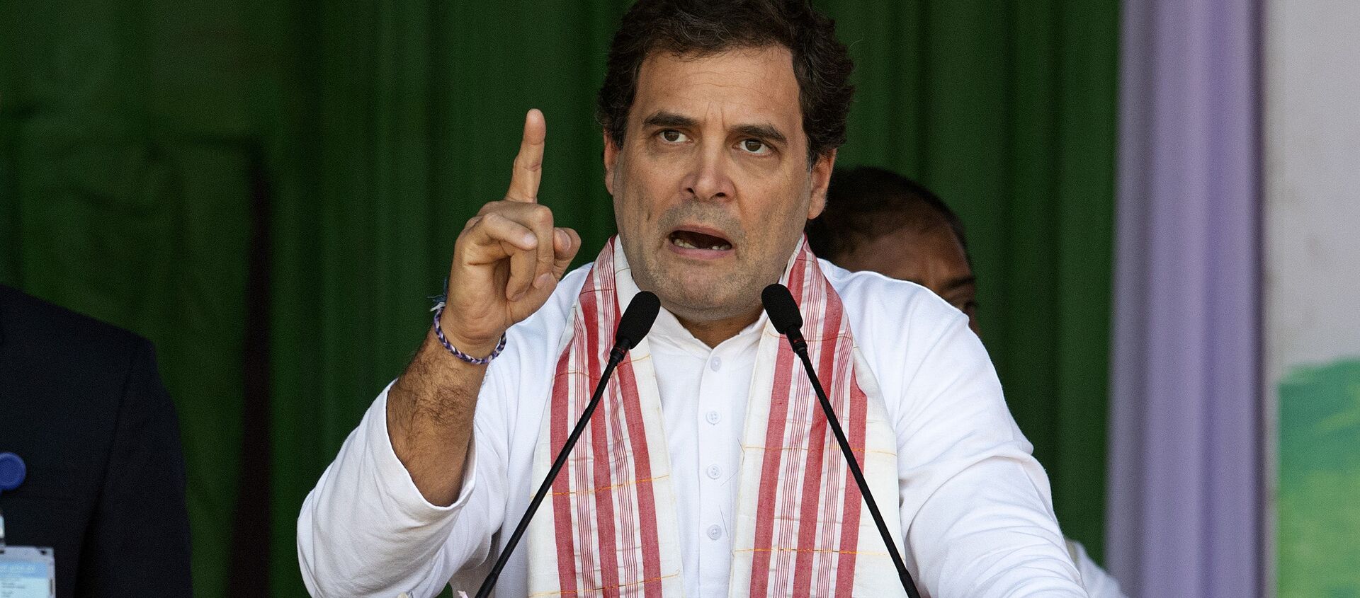 India's opposition Congress party leader Rahul Gandhi speaks at a rally against the Citizenship Amendment Act in Gauhati, India, Saturday, Dec. 28, 2019 - Sputnik International, 1920, 23.07.2021