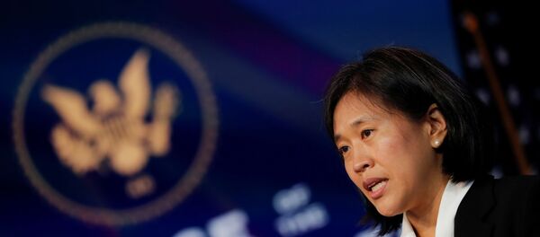 Katherine Tai, U.S. President-elect Joe Biden's nominee to be U.S. Trade Representative, speaks after Biden announced her nomination during a fresh round of nominations and appointments at a news conference at his transition headquarters in Wilmington, Delaware, U.S., December 11, 2020. - Sputnik International