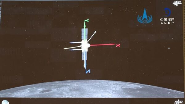 A schematic diagram of the Chang'e 5 probe's flight path. - Sputnik International