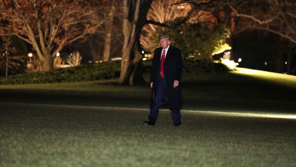 U.S. President Donald Trump walks as he arrives from travel to West Point, New York, on the South Lawn at the White House in Washington, U.S., December 12, 2020. - Sputnik International