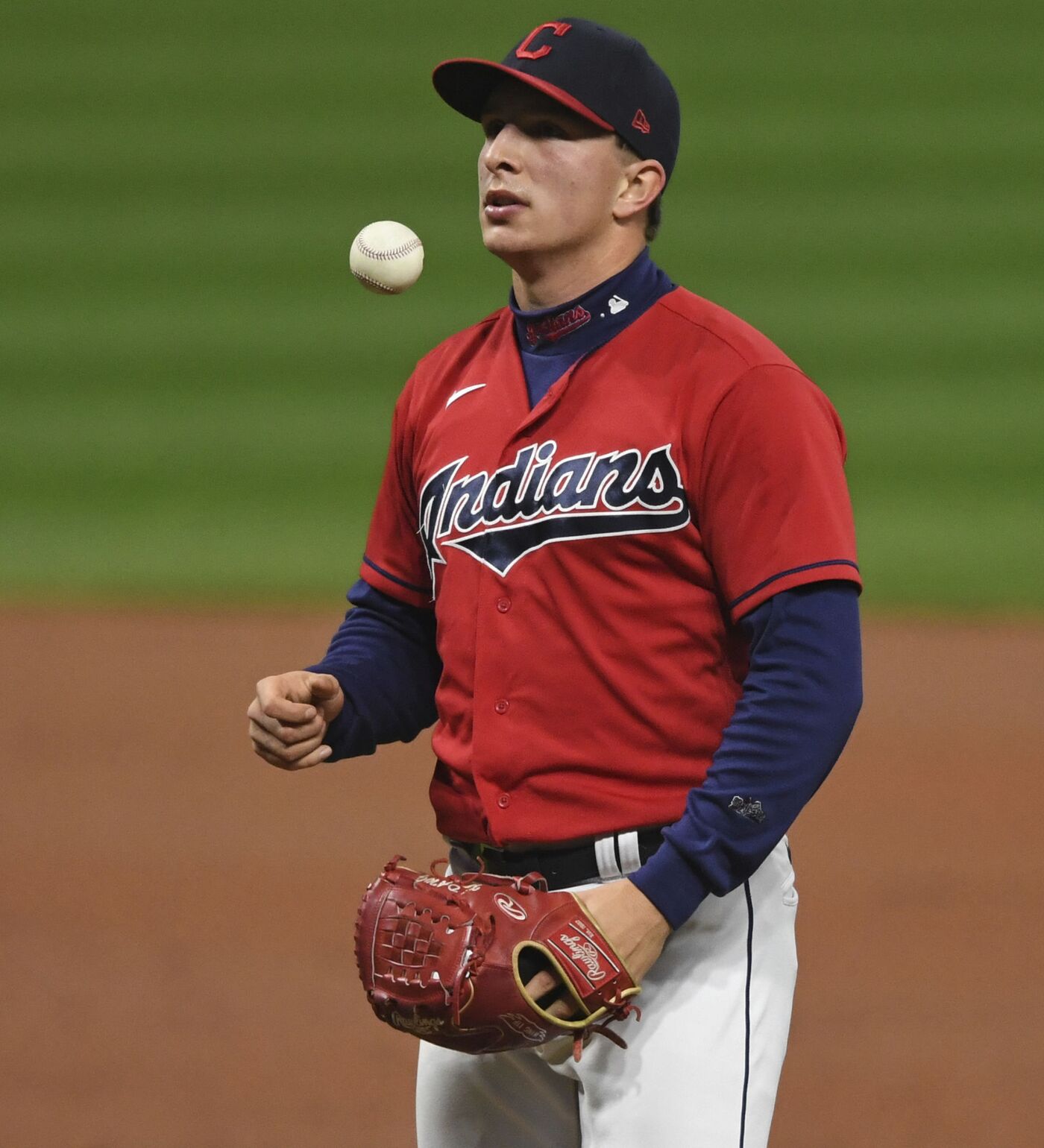 CLEVELAND, OH - JUNE 14: Cleveland Indians pitcher James Karinchak