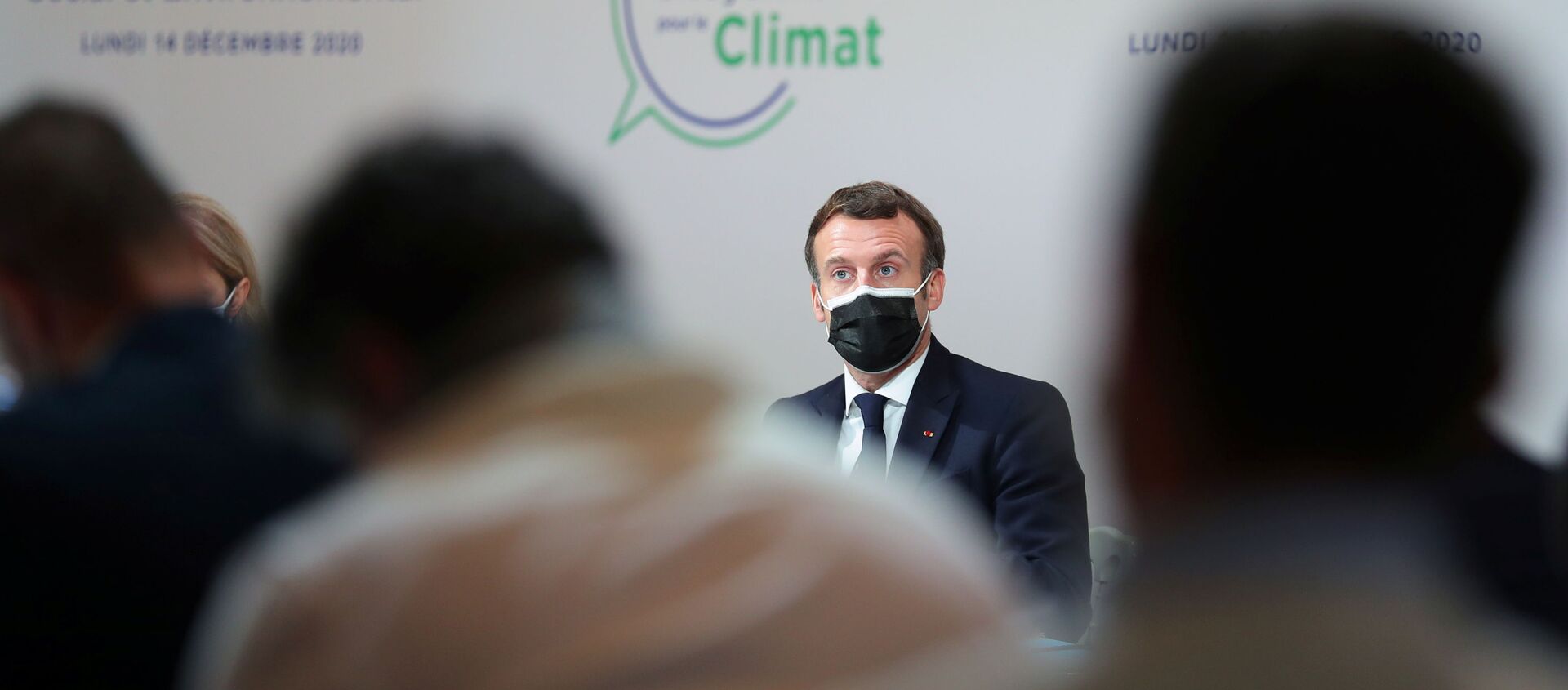 France's President Emmanuel Macron delivers a speech during a Citizens' Convention on Climate, in Paris, France 14 December 2020. - Sputnik International, 1920, 15.12.2020
