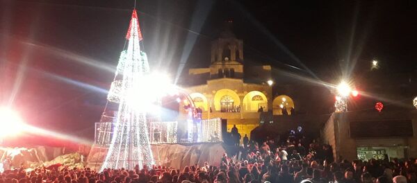 Christmas treet in Wadi al-Nasara, Homs, Syria. - Sputnik International