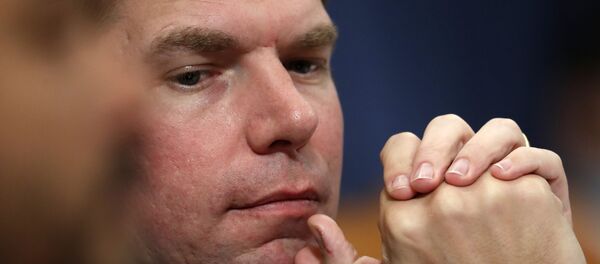 Rep. Eric Swalwell listens as former White House national security aide Fiona Hill, and David Holmes, a U.S. diplomat in Ukraine, testify before the House Intelligence Committee on Capitol Hill in Washington, 21 November 2019, during a public impeachment hearing of President Donald Trump's efforts to tie U.S. aid for Ukraine to investigations of his political opponents. - Sputnik International