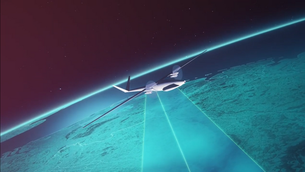 Cambridge Consultants rendered footage of a future High Altitude Platform System (HAPS) for delivering 5G internet - Sputnik International
