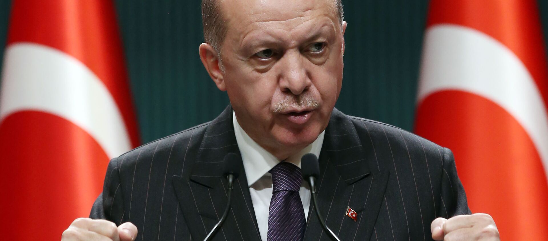 President of Turkey Recep Tayyip Erdogan makes a statement after chairing the cabinet meeting in Ankara, on December 14, 2020 - Sputnik International, 1920, 16.12.2020