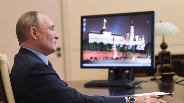 Russian President Vladimir Putin holds a meeting of the Council for Civil Society and Human Rights via video link from the Novo-Ogarevo residence, outside Moscow, Russia - Sputnik International