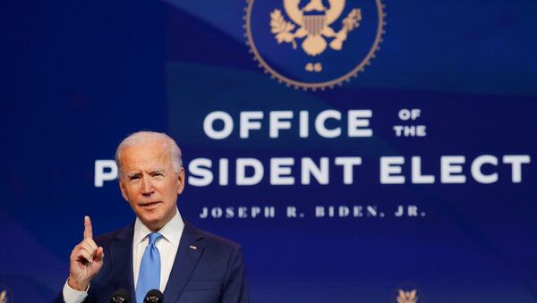 US President-elect Joe Biden speaks to reporters as he announces more nominees and appointees during a news conference at his transition headquarters in Wilmington, Delaware, 11 December 2020 - Sputnik International