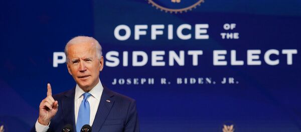 US President-elect Joe Biden speaks to reporters as he announces more nominees and appointees during a news conference at his transition headquarters in Wilmington, Delaware, 11 December 2020 US President-elect Joe Biden speaks to reporters as he announces more nominees and appointees during a news conference at his transition headquarters in Wilmington, Delaware, 11 December 2020 - Sputnik International