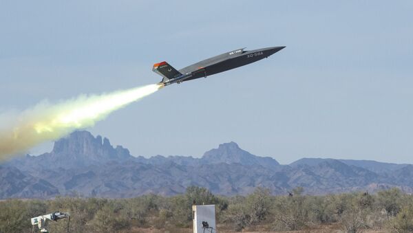 An XQ-58A Valkyrie low-cost unmanned aerial vehicle launches at the U.S. Army Yuma Proving Ground, Ariz., Dec. 9, 2020 - Sputnik International