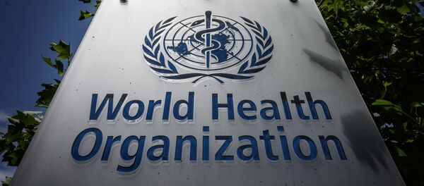 This photograph taken on 3 July 2020, shows a World Health Organization (WHO) sign at their headquarters in Geneva, amidst the COVID-19 outbreak, caused by the novel coronavirus. - Sputnik International
